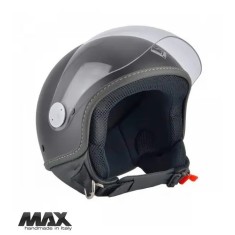 Casca open face pentru scuter - motocicleta (demi-jet) Max Helmets model DJ06 LS 7.9 culoare: negru mat (00S) &ndash; 100% MADE IN ITALY Gri lucios/negru L1