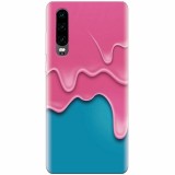 Husa silicon pentru Huawei P30, Pink Liquid Dripping