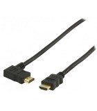 Cablu HDMI cu functie Ethernet 2m conectori drept si cotit 90 grade, Valueline