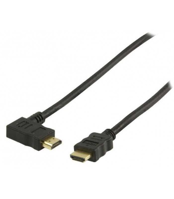 Cablu HDMI cu functie Ethernet 2m conectori drept si cotit 90 grade foto