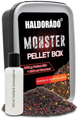 Haldorado - Pelete Monster Pellet Box 400g - Ton &amp;amp; Larva de tantari foto