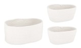 Cumpara ieftin Set 3 cosuri depozitare alb Candor 18x13x9h (2); 29x19x13h