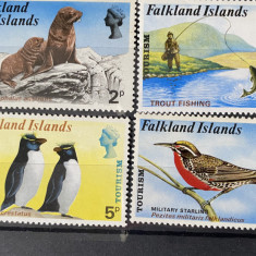 PC381 - FALKLAND ISLANDS 1974 Fauna/ Turism, serie MNH, 4v