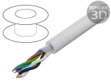 Cablu Echipament 2x0,5mm2 3x0,35mm2 Lită OFC