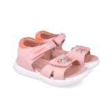 Sandale din piele pentru copii Floricele, Biomecanics, 252233, roz (Marime: 32 (20,2-20,8 cm))