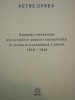 EXPOZITII PERSONALE ALE ARTISTILOR PLASTICI CONSEMNATE IN PRESA BUCURESTEANA A ANILOR 1918-1944 - PETRE OPREA 2008