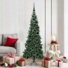 VidaXL Pom de Crăciun Artificial pentru Colț Verde 180 cm PVC și Metal 3397264