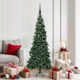 VidaXL Pom de Crăciun Artificial pentru Colț Verde 180 cm PVC și Metal 3397264