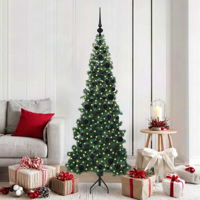 vidaXL Pom de Crăciun Artificial pentru Colț Verde 180 cm PVC și Metal 3397264