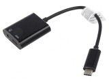 Adaptor PD 100W 0,2m Negru