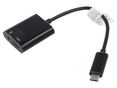 Adaptor PD 100W 0,2m Negru