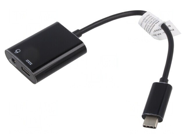Adaptor PD 100W 0,2m Negru