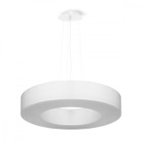 Lustar Saturn Alb Din Țesătură/Pvc/Otel Cu 5 Becuri Rotunde Minimalist De Interior