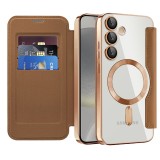 Husa Samsung Galaxy S24 Plus Asteroid GSM SmartMag Book Case, maro