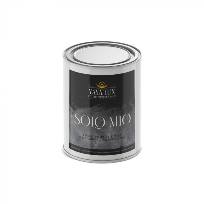 Vopsea Decorativa Sidefata Solo Mio, cu Cristale Lichide, Negru, 1 L