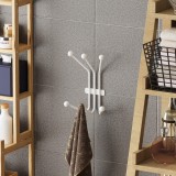 Cuier de hol metalic Metal Wall Hook Classic 1, Alb, 23x13 cm