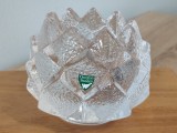 Sfesnic Mid Century din cristal , Orrefors Suedia, design Artichoke -