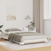 Cadru Pat Podea Alb 100x220 cm Pin Masiv Stil Japandi, Asamblare Usoara, Design Sigur, Minimalist, Dormitor
