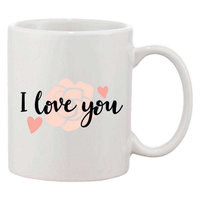 Cana alba personalizata &#039;I love you 5236&#039;, INOVATIX&reg;. 330ml