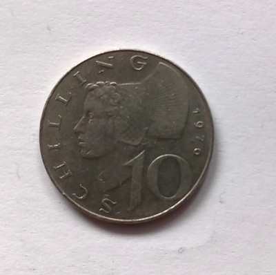 Austria 10 Schilling 1976 km # 743 moneda foto
