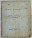 MEMORIU ASUPRA VECHEI SI ACTUALEI STARI A MOLDOVEI LA 1787 de COMITELE D &#039; HAUTERIVE , 1902 *EXEMPLAR NETAIAT