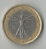 Italia, 1 euro, 2002, Europa