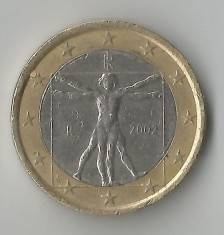 Italia, 1 euro, 2002 foto