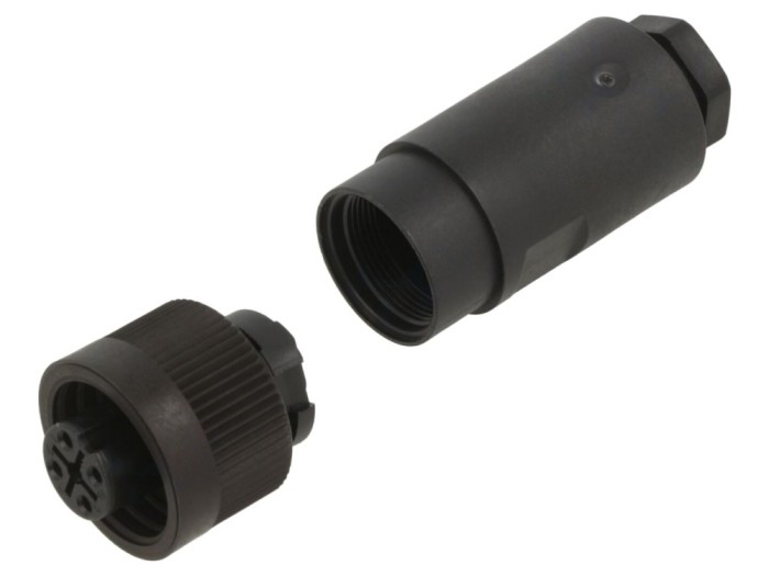 Conector circular 4 pini IP67 pe cablu