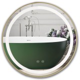 Oglinda cu led, 70X70 cm, functie dezaburire si lumina cu senzor tactil