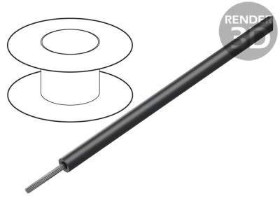 Cablu HookUp Wire negru silicon 10kV foto