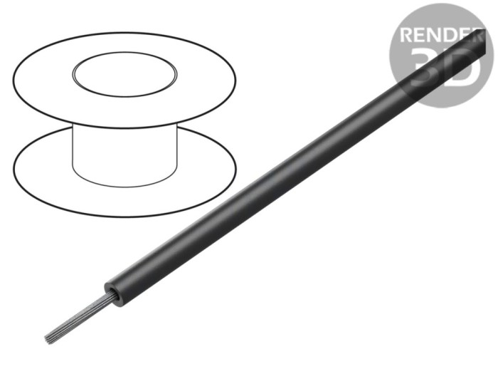 Cablu HookUp Wire negru silicon 10kV