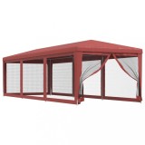 Cumpara ieftin Cort de petrecere cu 8 pereti din plasa, rosu, 3x9 m, HDPE