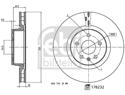 FEBI BILSTEIN 178232 Disc frana foto