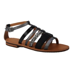Sandale dama Geox D Sozy E, black-gun, 38