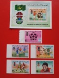 MAURITANIA, FOTBAL ARGENTINA 78 - COLIȚĂ + SERIE COMPLETĂ ȘTAMPILATĂ