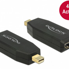 Adaptor mini Displayport 1.2 la HDMI T-M 4K Activ negru, Delock 65581