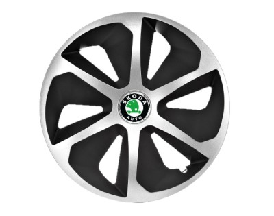 Set 4 capace roti Roco Gri-Negru R14 pentru gama auto Skoda foto