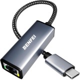 Placa Retea Benfei, RJ45, USB-C, Gri