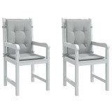 VidaXL Perne scaun cu spătar scund 2 buc. melanj gri 100x50x4cm textil