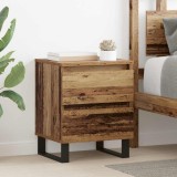 vidaXL Dulap de noapte 2 pcs Lemn vechi 40 x 35 x 50 cm Lemn compozit 881915