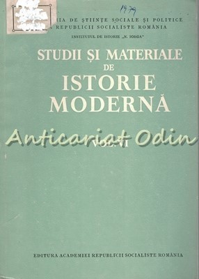 Studii Si Materiale De Istorie Moderna VI - N. Adaniloaie, Dan Berinde
