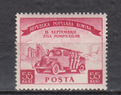 ROMANIA 1955 LP 394 ZIUA POMPIERILOR MNH foto