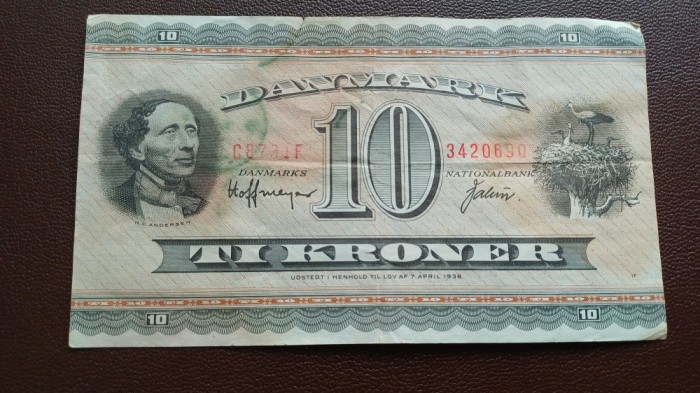 Danemarca-10 Kroner 1936