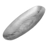 Platou decorativ, oval, argintiu, 40,5x15,5 cm, plastic