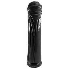 Dildo Great Stallion cu Ventuza, Pvc, Negru, 31.5 cm, Mokko Toys