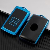 Husa Cheie Compatibila cu Renault Megane, Kadjar, Captur, Clio Smartkey 4 Butoane TPU Albastra