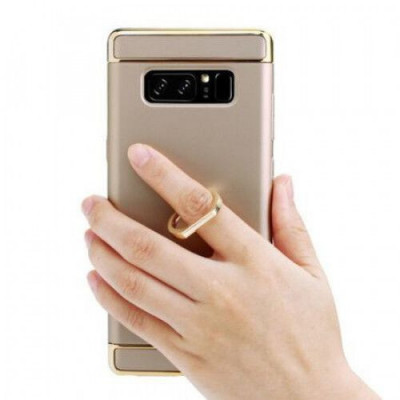 Husa de protectie pentru Samsung Galaxy Note 8 Luxury Gold Plated cu Inel de sustinere foto