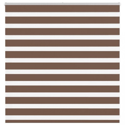 vidaXL Jaluzea tip zebra maro lățime țesătură 145,9 cm poliester foto