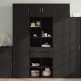 Dulap de depozitare, negru, 70x42,5x225 cm, lemn prelucrat