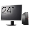 Pachet Calculator Second Hand LENOVO M910 SFF, Intel Core i5-6500 3.20GHz, 8GB DDR4, 256GB SSD + Monitor 24&amp;quot; NewTechnology Media